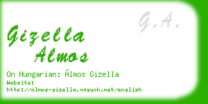 gizella almos business card